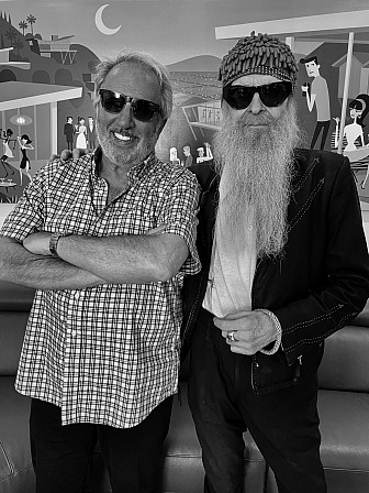 Tom with Billy Gibbons of ZZ Top