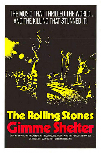 Promotional poster for <i>Gimme Shelter</i>, the film that documents the Altamont disaster
