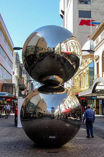This mall's got the biggest balls of them all: The Rundle Mall in Adelaide, which Folds references in the line, "Watching as the locals pass silver balls"<br>Photo: <a href="https://www.flickr.com/photos/48627921@N05/9845663064" target="_blank">Jocelyn Kinghorn</a>, via Flickr, CC 2.0