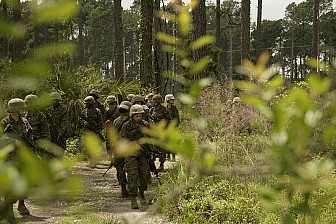 Recruits of Oscar Company, 4th Recruit Training Battalion on Parris Island, 2013<br>Photo by Lance Cpl. David Bessey<br>The appearance of U.S. Department of Defense (DoD) visual information does not imply or constitute DoD endorsement