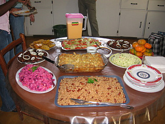 A table full of Haitian delights