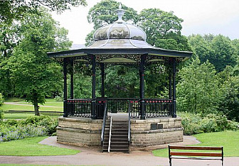 Buxton Pavilion Gardens bandstand<br>Photo: Dave Pape