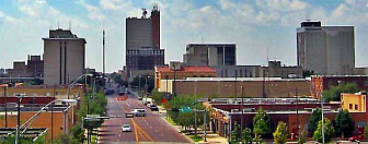 Downtown Lubbock, Texas c 2005<br>Photo: <a href="https://commons.wikimedia.org/wiki/File:Lubbock_Texas.jpg">Brad Johnson</a>, <a href="http://creativecommons.org/licenses/by-sa/3.0/">CC BY-SA 3.0</a>, via Wikimedia Commons