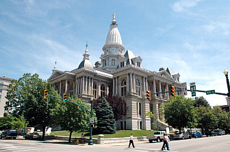 Tippecanoe courthouse in downtown Lafayette