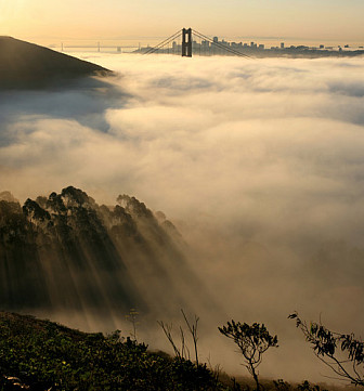 Fog near the City by the Bay<br>Photo: <a href="https://commons.wikimedia.org/wiki/File:San_francisco_in_fog_with_rays.jpg">Brocken Inaglory</a>, <a href="https://creativecommons.org/licenses/by-sa/3.0">CC BY-SA 3.0</a>, via Wikimedia Commons