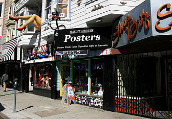 Shops on Haight Street<br>Photo: <a href="https://commons.wikimedia.org/wiki/File:Haight-Ashbury_street,_San_Francisco.jpg">Brocken Inaglory</a>, <a href="https://creativecommons.org/licenses/by-sa/3.0">CC BY-SA 3.0</a>, via Wikimedia Commons